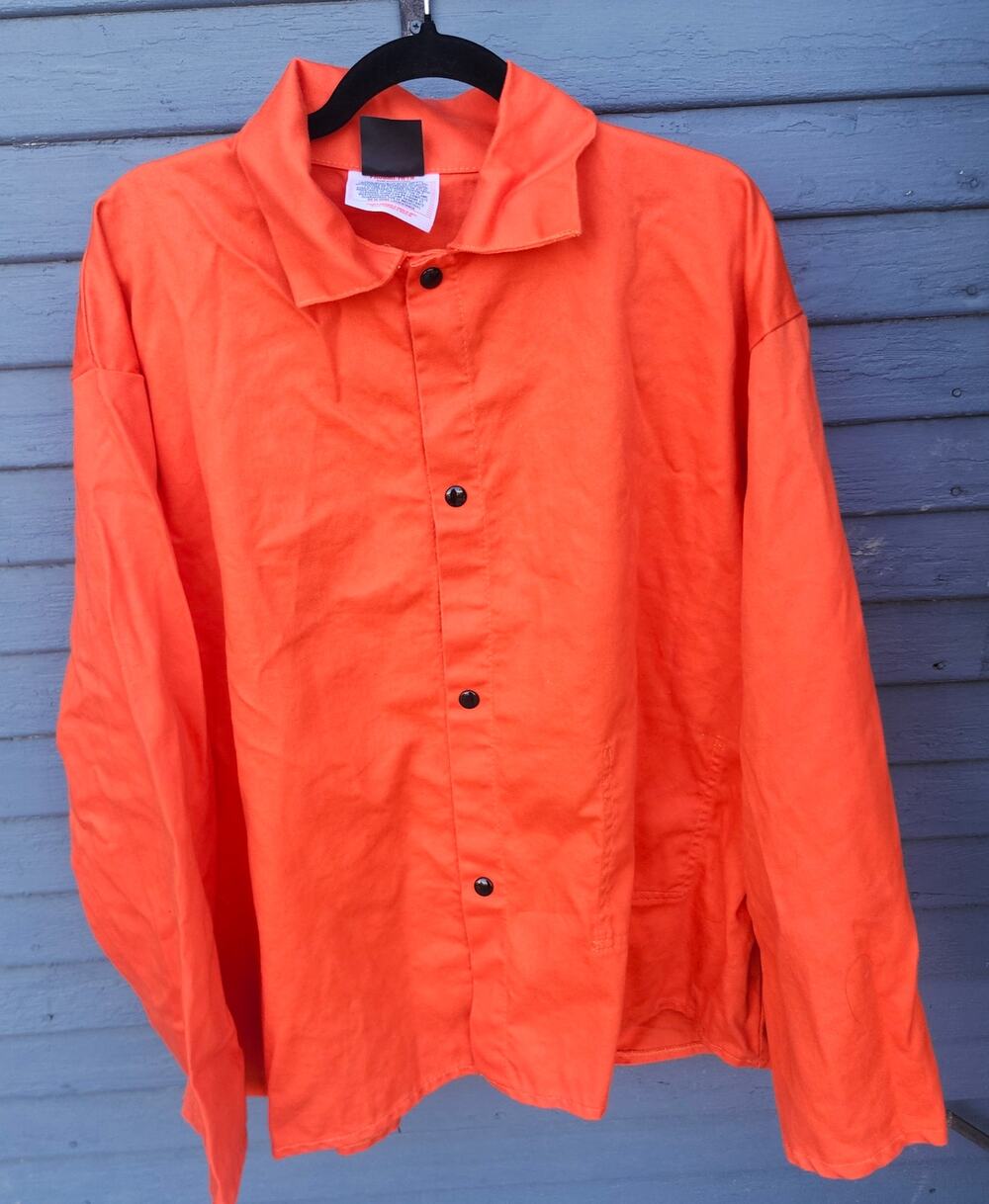 Tillman Men's FR A7 SZ 3X Snap Button Up Safety Orange Work Shirt Long Sleeve